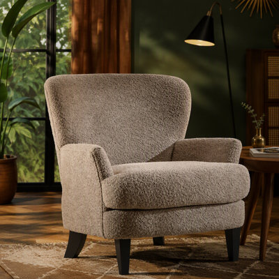 Fauteuil club rembourré Gerald Boucle