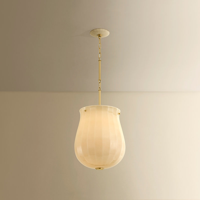 Nevins Pendant, 14, Aged Brass
