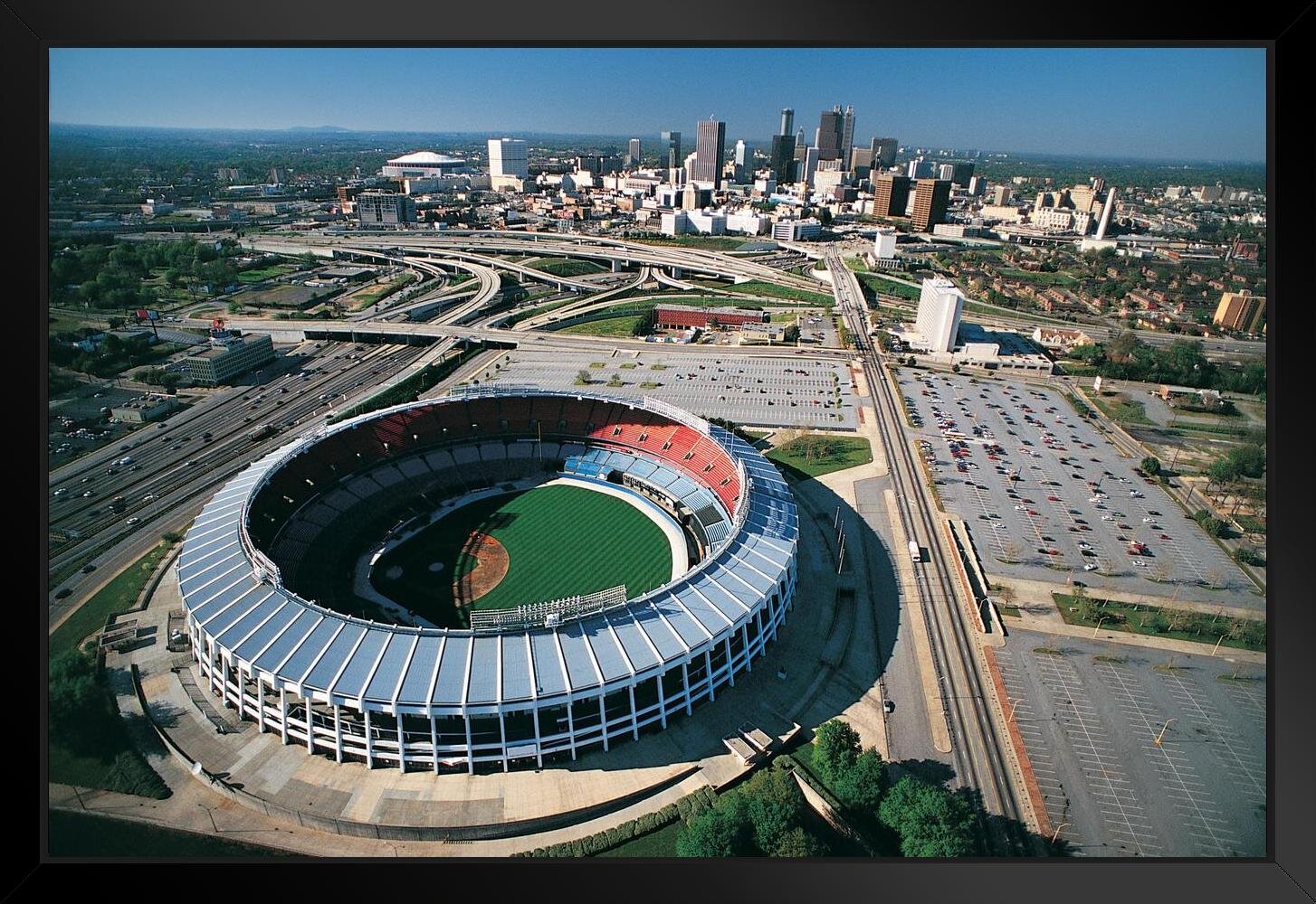 Latitude Run® Atlanta Fulton County Stadium Skyline Aerial Photo