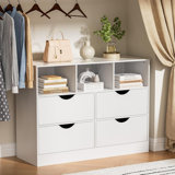 4 Drawers Dresser With Open Cube Chest Of Drawers