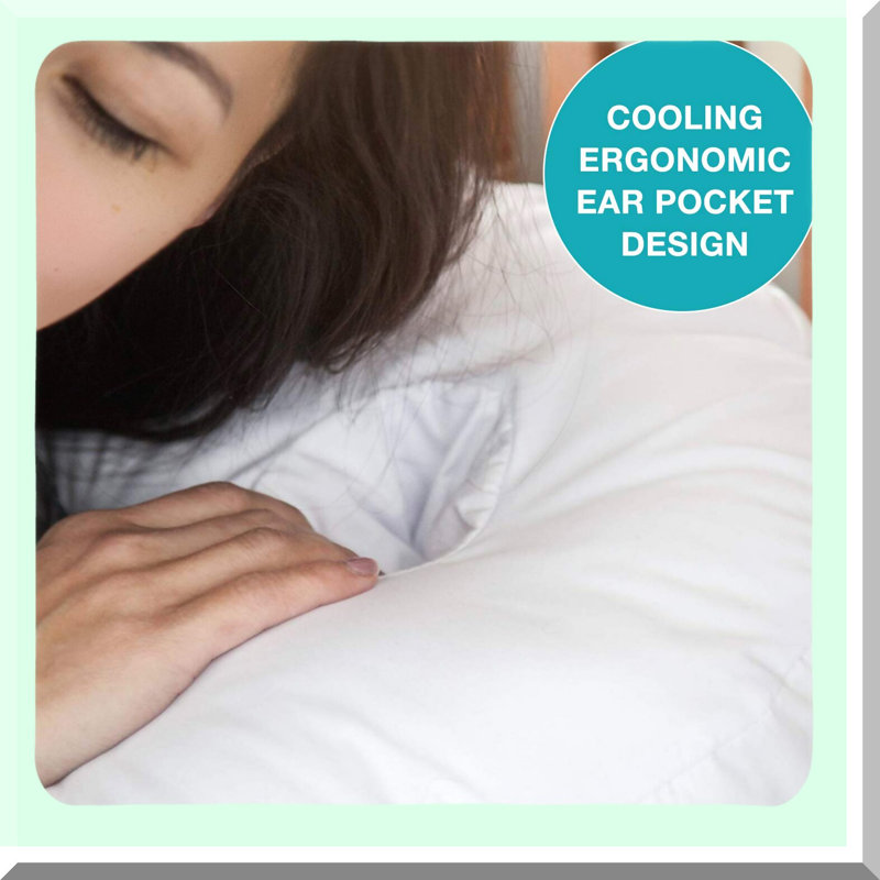 ContourEase Body Pillow - Side Sleeper & Pregnancy Pillow for Neck, Back, Hip, Joint Pain & Sciatica Relief. Removable Washable Cover, Full Size, White.