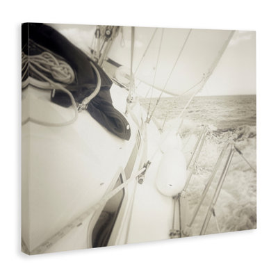 Clear Day Sailing Canvas Wall Art by Graffi*tee Studios