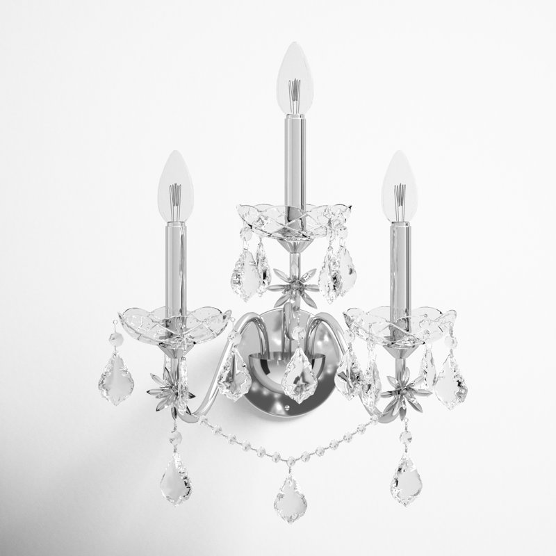 Dagmar Candle Wall Light, Chrome