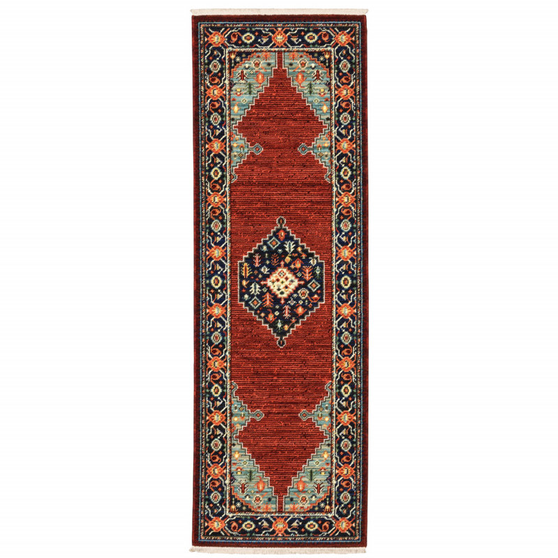 Tapis rouge Oaklynn, Tapis de couloir 2 pi x 6 pi