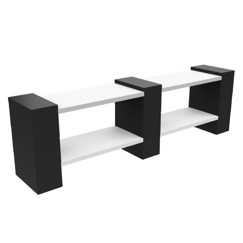 EverBlock 2 Level Double Shelving Kit - Low Version, Black