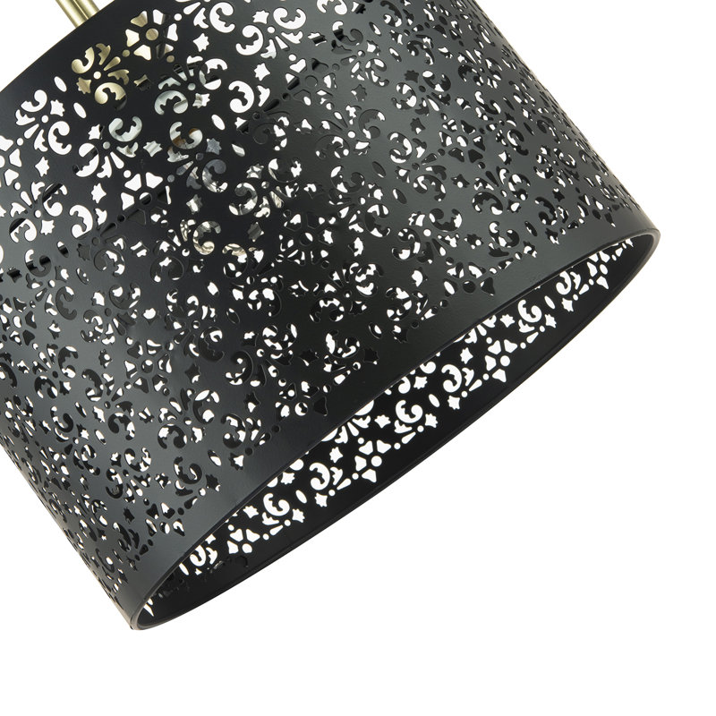 19cm H Metal Lamp Shade Black, 19cm H x 29cm D x 29cm W, Black