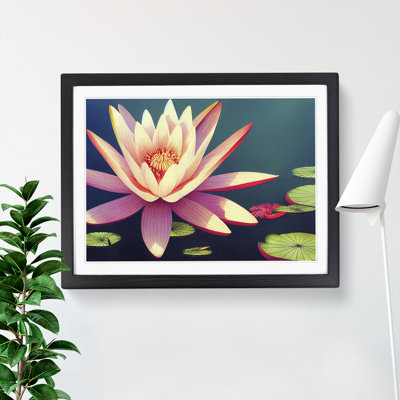 Spirited Water Lily Flower - Single Picture Frame Painting