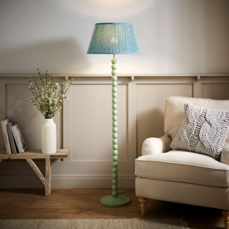Accardi 150cm Matte Traditional Floor Lamp, Green, No