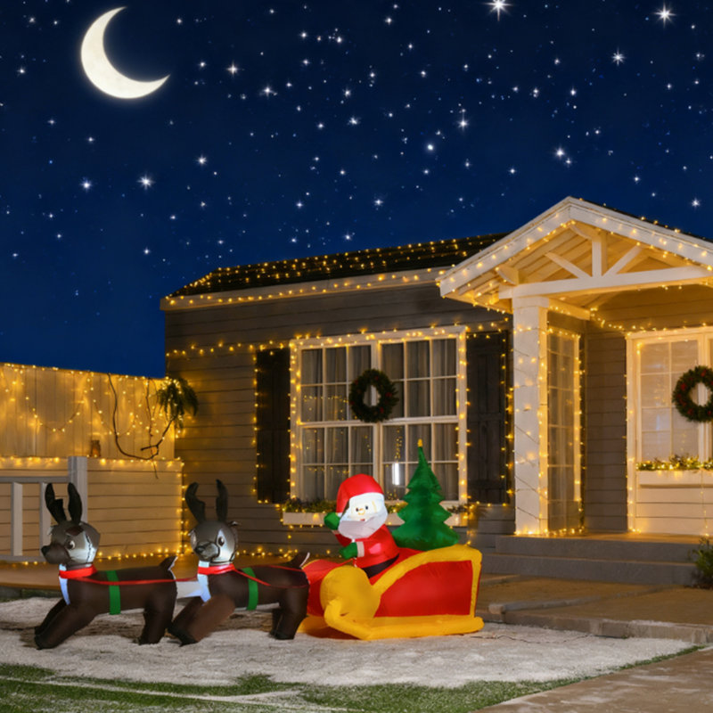 Décoration De Noël Gonflable Pour Jardin, Porche, Piscine, Arbre