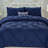 Swift Home Pintuck 3-Piece Microfiber Comforter Set - Solid Colors and Striped Designs - All-Seasonal, Durable, Easy Care-1258347399-1258347451
