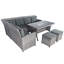 Ensemble de salle à manger rectangulaire avec coussins 47,2 po pour 5 personnes Bertfriede-1640856412