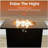 25" H x 42" steel outdoor fire pit table with lid