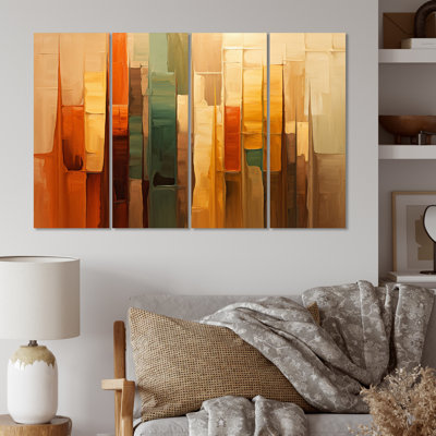 Islam Art The Pillars II On Canvas 4 Pieces Print