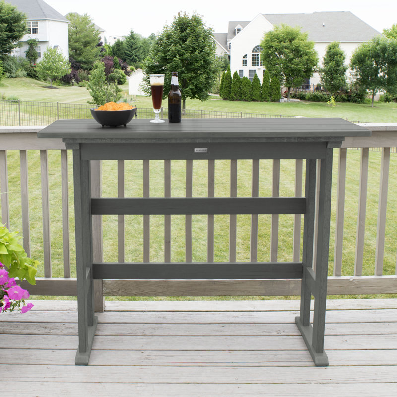 Arbnora Rectangular Outdoor Bar Table , 54 " W 21.05 " D, Coastal Teak