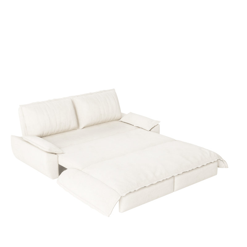 Canapé-lit escamotable grand 73,2 po, canapé-lit convertible 3-en-1, causeuse multifonctionnelle en velours pour la vie moderne