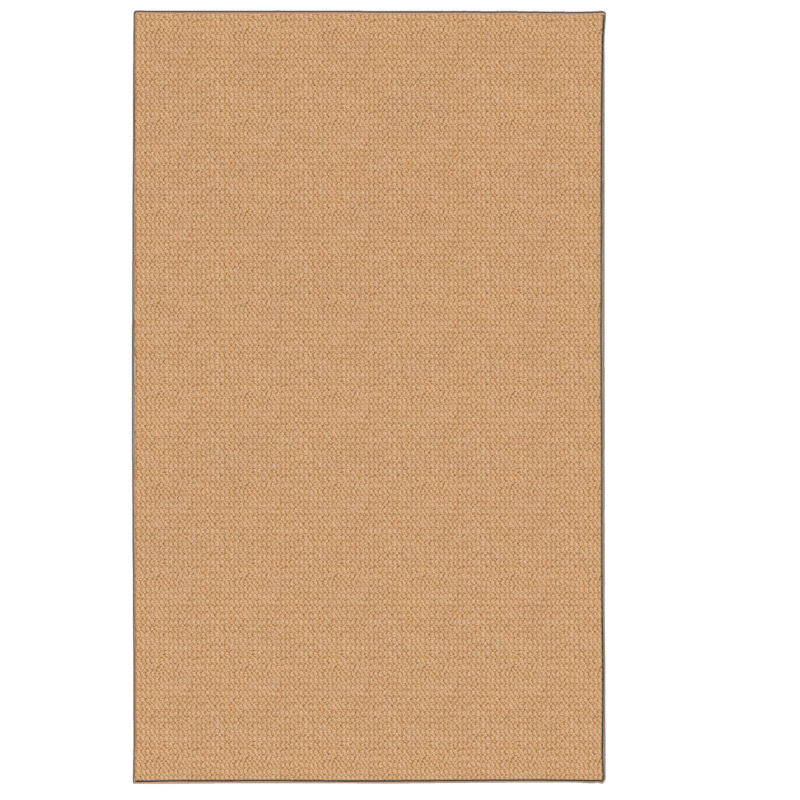 Tapis brun à finition sisal tissé à la machine Rhodes, Rectangle 8 pi x 10 pi