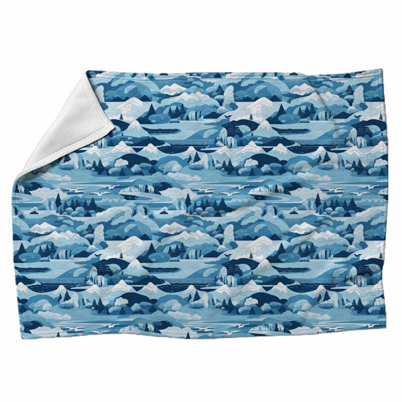 Machine Printed Throw Blanket, 51" W x 60" L