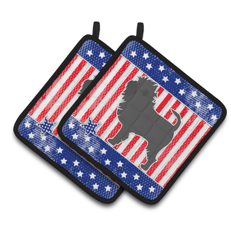 Trinx Patriotic Striped Polyester Potholder