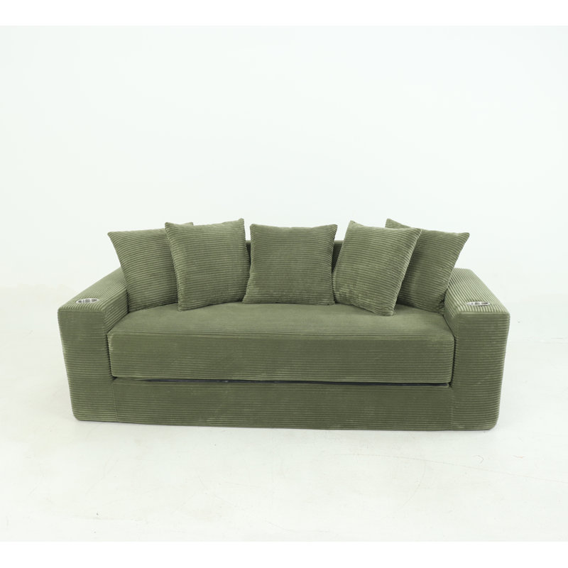 Canapé-lit pliant 76 po, Vert