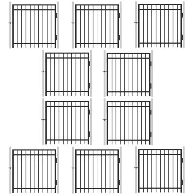 Paquet de 10 barrières de clôture robustes à toit plat 4 pi H x 4 pi l