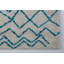 Chevron ivoire/tapis décoratif turquoise Jacoby-26067145