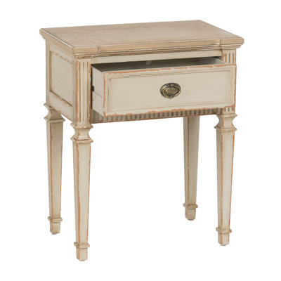 Oswaldo 56cm W Solid Wood Bedside Table