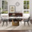 63'' Sintered Stone Dining Table for 6-8 with Bronze Legs-212351690-212351728