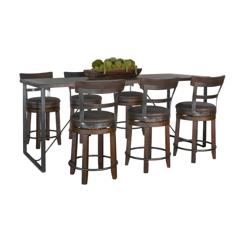 Sunny Designs Newport Counter Height Friendship Set, 7 Pieces: Table, 6 Chairs