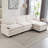 113" Modern 3+1 L-Shaped Corduroy Fabric Sofa,Modular Sectional Cloud Couch W/Ottoman,35D High-Resilience Sponge&Double-Layer Thick Cushion,Cup Holders,Storage Bags-1897100363