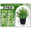 Faux plantes artificielles 12 paquets de petites plantes artificielles en pot noir pour salle de bain