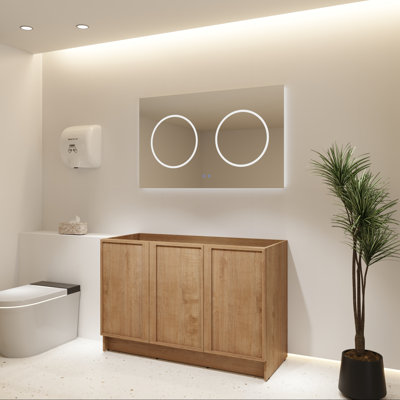 48" Freestanding Bathroom Vanity Base with Three Soft Close Cabinet Doors
