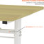 Bureau multifonctionnel à hauteur réglable, levage manuel, structure en bois et en fer, support stable, adapté à divers espaces de travail. Bureau avec mécanisme, matériaux, double colonne permettant différentes postures.