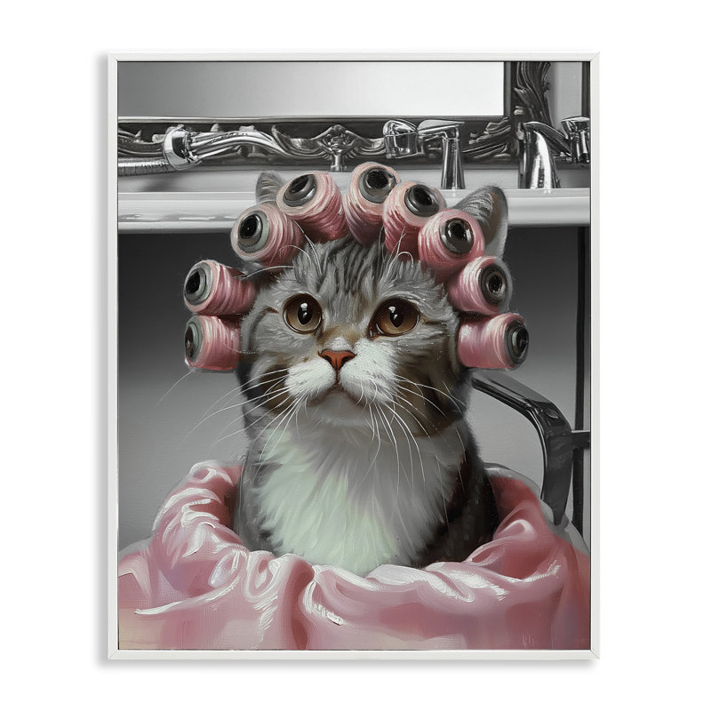 «Spa Day», art giclée par Annabelle Hall, H 14 po x l 11 po, Estampe numérique encadrée blanc bord de mer