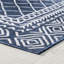 Tapis bleu marine / blanc en polypropylène tissé à la machine Hassett-976109102