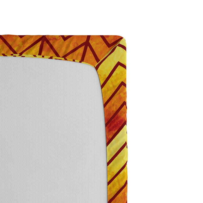 Microfiber Chevron Fitted Sheet, Full Fitted Sheet