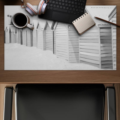 Beach cabins - 14.00"x24.25" Desk mat