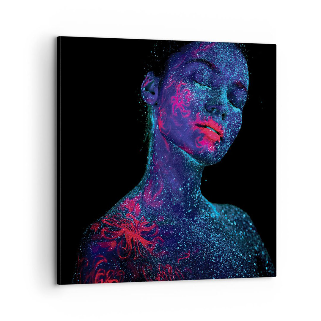 Leinwandbild Woman Ultraviolet Glitter