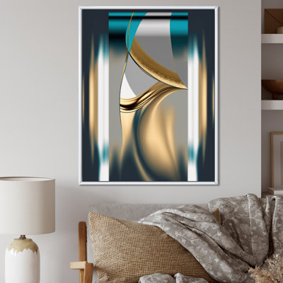 Pirouette en turquoise rétro, minimalisme sur toile