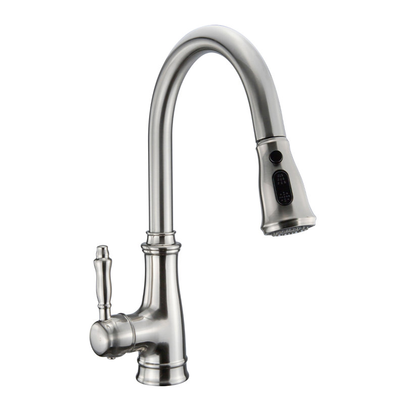 Robinet de cuisine rétractable à poignée simple