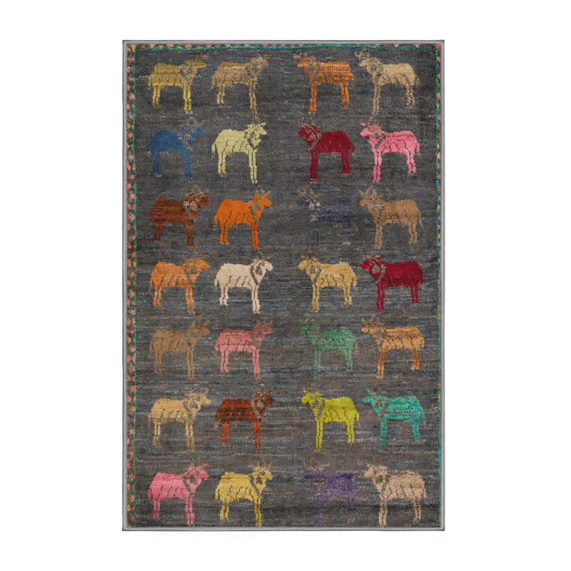Abstract Indoor Rug, Rectangle 5' x 7'