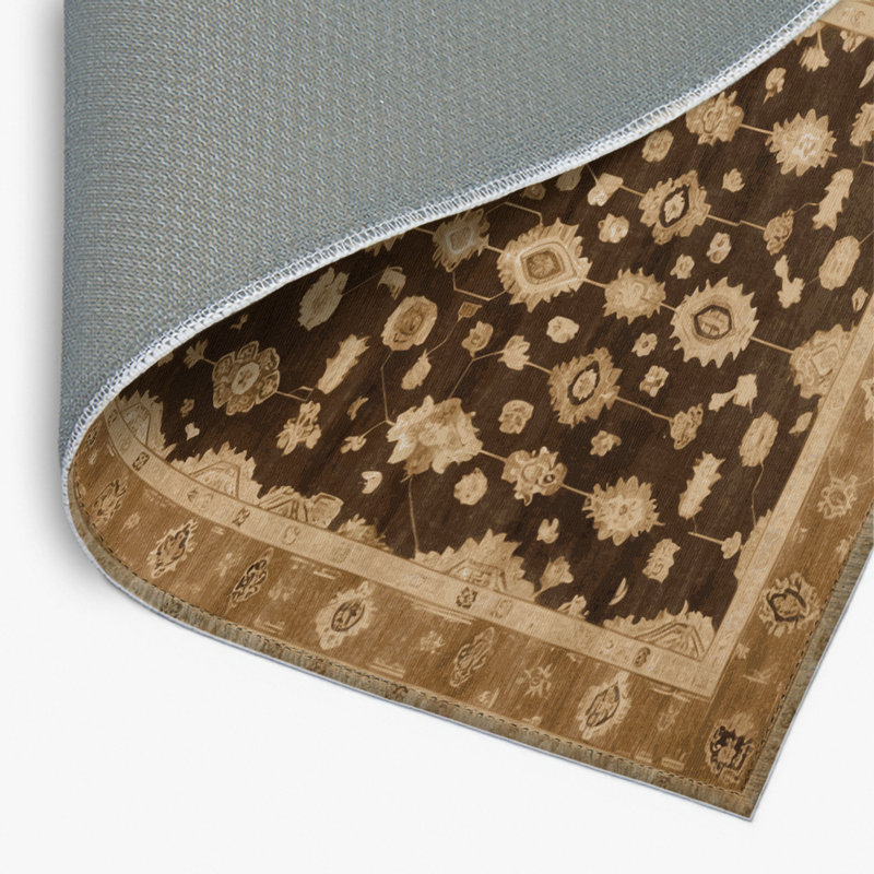 Tapis intérieur et extérieur brun Overdyed, Rectangulaire 8 pi x 10 pi
