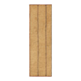 Vintage Tuareg Runner Mat, Gold With Rich Brown Leather Stripes - Rug & Kilim