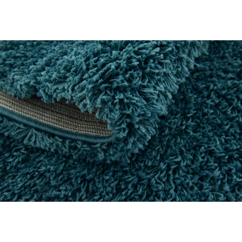 Tapis bleu profond Bethane, Bleu aqua foncé, Runner 2'7" x 14'1"