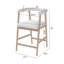 Tabourets de bar de 25 po de hauteur avec dossier, tabourets de comptoir confortables pour îlot de cuisine / salle à manger, ensemble de 2