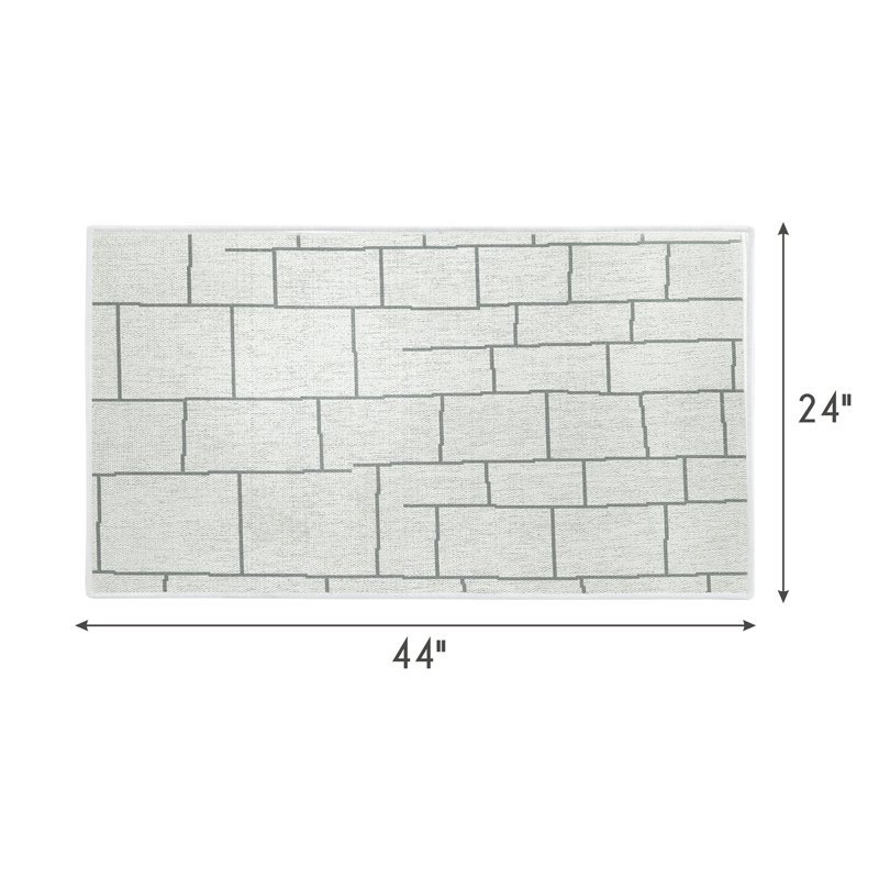 Tapis gris / noir Evandro, Rectangle 2 pi x 4 pi