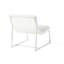 Fauteuil contemporain en cuir blanc avec siège ergonomique et rembourrage doux et élégant