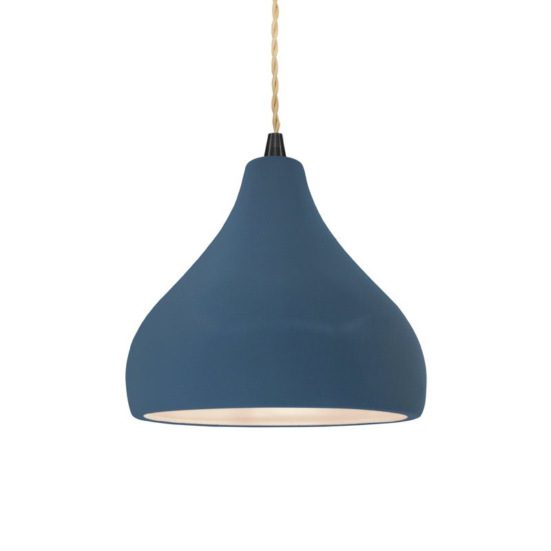 Luminaire suspendu à 1 lumière Meydan, H 7,25 po x l 8 po x P 8 po, Ciel à minuit, Noir mat