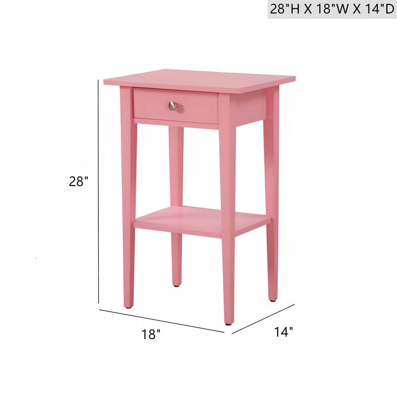 Table de chevet élégante pour les espaces modernes, Rose