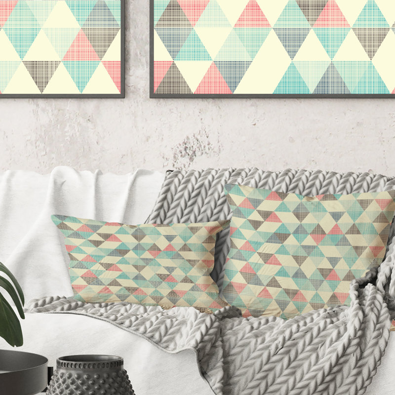 Geometric Throw Pillow, 16" x 16"