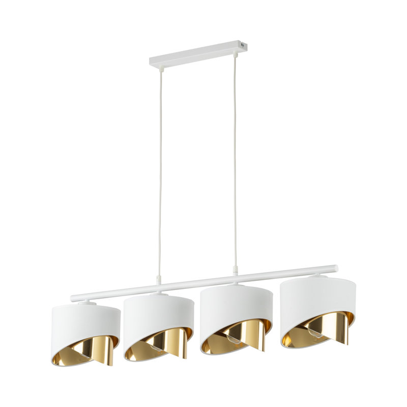 Aniqua 4 - Light Kitchen Island Pendant, White/Gold